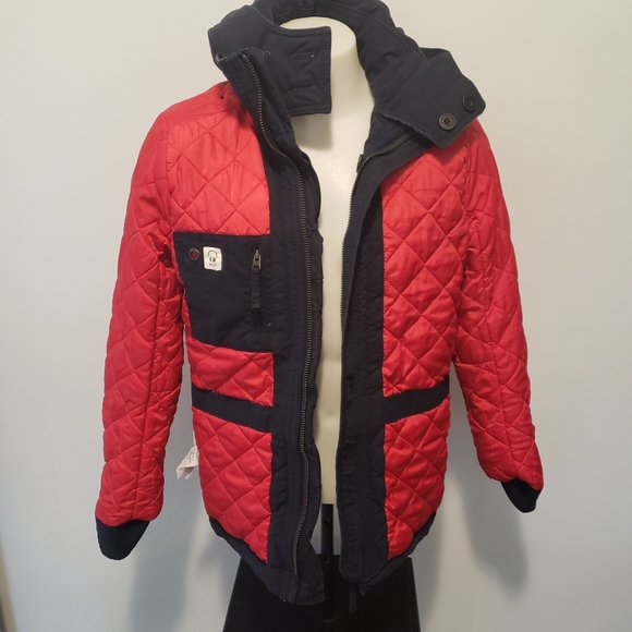 Vintage Abercrombie & Fitch Men's Hooded Military Style Jacket Size Medium Blue - Picture 10 of 16